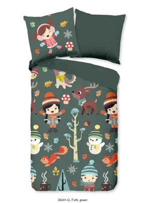 Produktbild von Good Morning Kinder Bettwäsche Winter - 135x200 cm - 100% Baumwolle