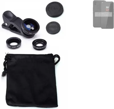 Produktbild von K-S-Trade Smartphone Kamera Linsen Set Kompatibel mit Volla Phone 22 3in1 Clip-On Kamera Adapter Macro Weitwinkel FishEye Fischauge Objektiv Linse
