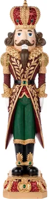 Produktbild von Goodwill Nussknacker Gold-Rot-Grün H 61,5 cm