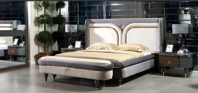 Produktbild von Design Luxus Hocker Polster Modern Textil Relax Beistell Sofa Italienischer Stil