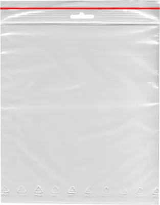 Produktbild von 1000 Schnellverschlussbeutel LDPE 200 x 300 mm transparent mit Eurolochung