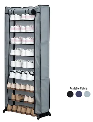 Produktbild von Herzberg HG-8076: 9-Stufiger Organizer für Kleine Schuhregale Schwarz