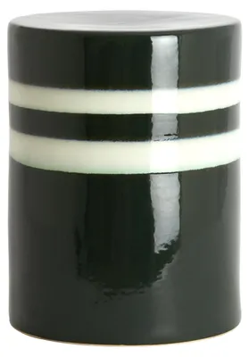Immagine prodotto di Tavolino MOOCA in Vetroceramica verde scuro-bianco – Ø33x44 cm