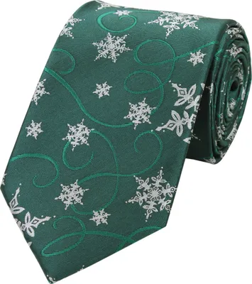 Produktbild von Fabio Farini - 1 Stück weihnachtliche Herren Schlips in 8cm Breit (8cm), Schneeflocke