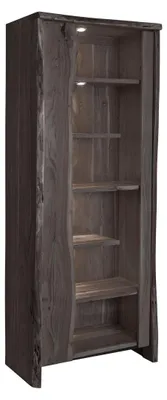 Produktbild von MASSIVMOEBEL24.DE Vitrine Akazie 81x45x204 grau lackiert PURE ACACIA #406