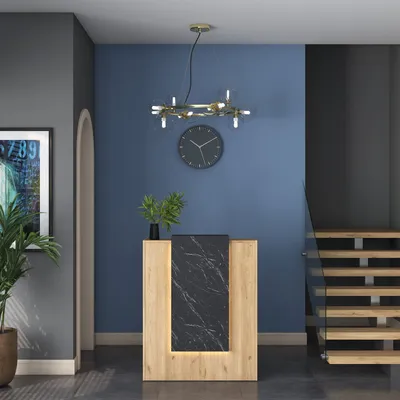 Obrázok produktu pre Skye Decor, moderná recepčná doska, 90x110x40 cm, orech, 100% melamín E1, 3-dielna