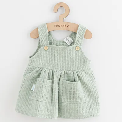 Imagen del producto de Falda de musselina para bebé, ropa cómoda para bebés, color salvia, talla 74 (6-9 meses)