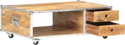 Produktbild von vidaXL Couchtisch 89x59x33 cm Massives Raues Mangoholz