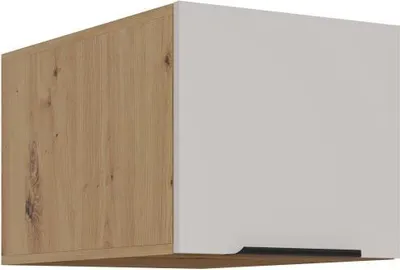 Image de Meuble haut à portes battantes NICOLLA - largeur 40 cm, cachemire / chêne artisanal