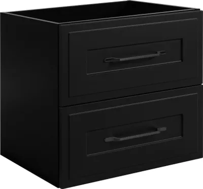 Produktbild von Waschbeckenunterschrank im klassischen Stil, schwarz, B 60 cm
