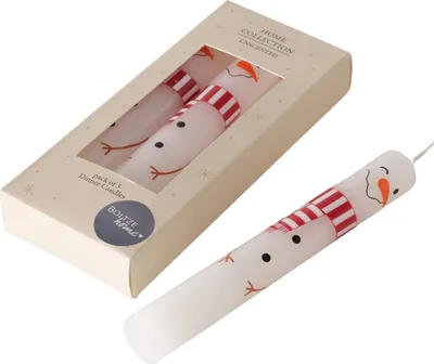 Produktbild von Tischkerzen mit Weihnachtsmotiv, 16 cm, 3er-Set