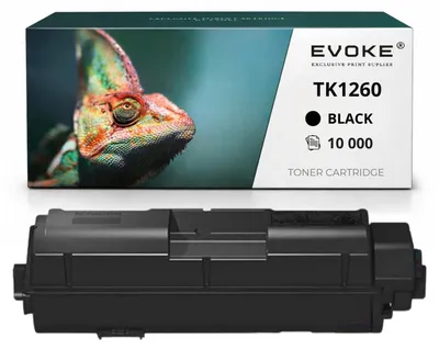Produktbild von Evoke Toner-Kompatibilkartusche für den Kyocera-Drucker TK1260 1T0C150NL0Z, Schwarz, 10.000 Seiten, kompatibel mit ECOSYS PA4000wx PA4000x