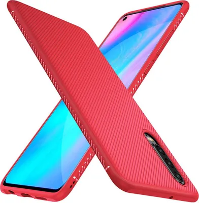 Produktbild von Conie Silikon Schutzhülle für Huawei P30 Tasche Case Muster Cover Bumper TPU Hülle in Rot