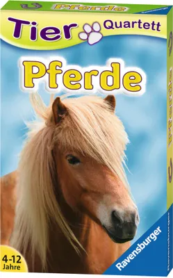 Obrázok produktu pre Ravensburger 20422 - Zvieracie kvarteto koní, klasické pre 3-6 hráčov od 4 do 12 rokov, 32 plemien koní