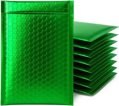 Zdjęcie produktu dla Koperty Wysyłkowe Kurierskie bąbelkowe metaliczne 230x324mm Ziel 100szt