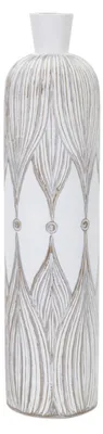 Obrázok produktu pre Váza Mauro Ferretti Atene, biela, patinovaná, 15 x 60 cm
