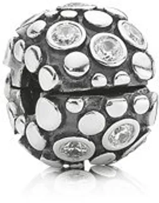 Produktbild von Pandora Charm Clip Zirkonia Kreise Weiss Sterling-Silber 790593CZ