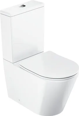 Produktbild von RAVAK Optima Stand-WC Toilette mit Spülkasten spülrandlos SoftClose WC-Sitz Geberit Spülmechanismus, weiß