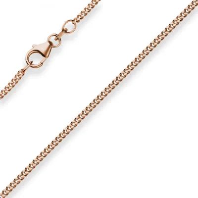 Produktbild von 1,7mm Panzerkette Goldkette Collier Halskette aus 750 Gold Rotgold 45cm