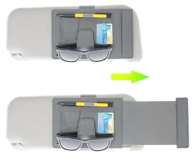 Productafbeelding van Auto zonneklepverlenging en organizer, grijs, 21,1 x 13 cm