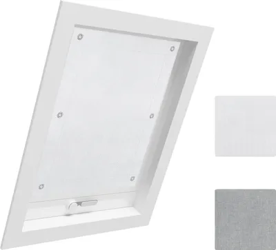 Produktbild von Thermo-Rollos - Verdunkelung - Dachfenster - Hitzeschutz - 57 x 100 cm - Weiß