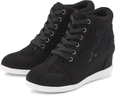 Produktbild von LASCANA Sneaker Freizeitschuh, Keilstiefelette, Stiefelette, schwarz Größe 38