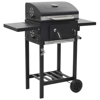 Zdjęcie produktu dla Grill Węglowy Z Dolną Półką, Czarny Lumarko!