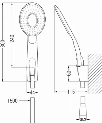 Zdjęcie produktu dla Mexen R-73 Zestaw Prysznicowy Chrom/Biały