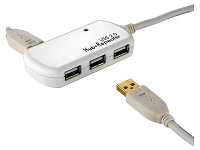Obrázok produktu pre Roline USB 2.0 4-portový, 12 m, 480 Mbit/Sec, 12 m, 41 x 16,7 x 81,7 mm