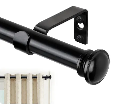 Image de TONIAL, tringle à rideaux télescopique, longueur de 81,3 à 147,7 cm, compatible avec les tringles à rideaux de 3/4