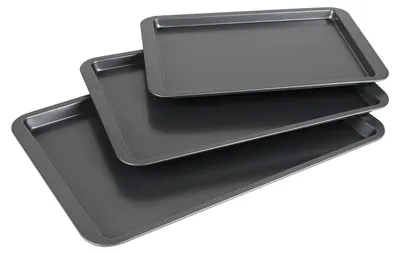 Produktbild von Chef Traiteur 3er-Set: Backblech flache Backbleche Backofenblech 27737