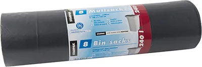 Produktbild von STARPAK Müllsäcke LDPE 240 Liter schwarz 8 Säcke