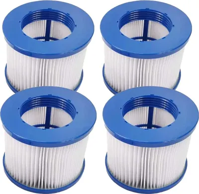 Produktbild von 4 Stück Spa Filterkartuschen 75×100mm, Whirlpool Pool Lamellenfilter für Aufblasbares Spa