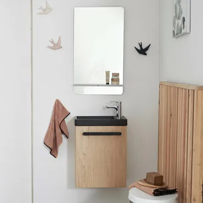 Immagine prodotto di Set lavabo sospeso Nevada con rubinetto e specchio