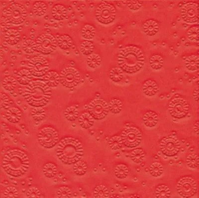 Produktbild von 16 COCKTAIL SERVIETTEN  25x25cm. MOMENTS, geprägt. ROT