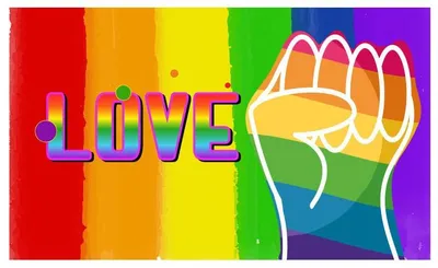 Produktbild von Regenbogen Liebe Flagge 60 x 90 cm