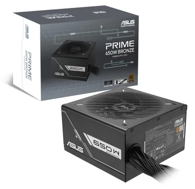 Produktbild von ASUS Prime -650B-BLACK, 650 W, 100 - 240 V, Aktiv, 110 W, 648 W, 110 W