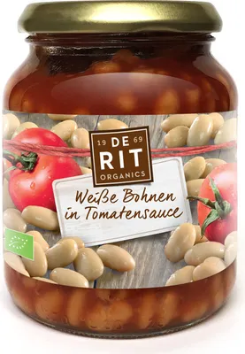 Produktbild von De Rit - Weiße Bohnen in Tomatensoße - 360g