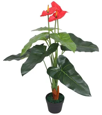 Obrázok produktu pre Umelá rastlina Anthurium v kvetináči, výška 90 cm
