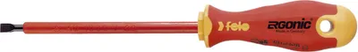 Zdjęcie produktu dla wkrętak felo Ergonic VDE 413 z rowkiem, 2,5 - 6,5 mm, certyfikat DIN EN 60900 / AC 1000V, Germany Rozmiar: 3,0 x 0,5