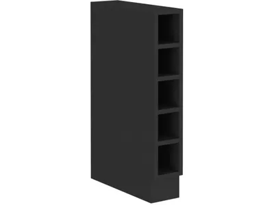 Image de Meuble bas ouvert TOVA - largeur 15 cm, noir