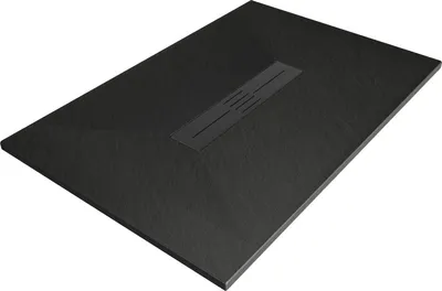 Produktbild von Mexen Toro Rechteckige Duschwanne SMC 110 x 80 cm, schwarz, schwarze Abdeckung - 43708011-B