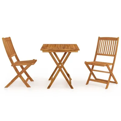 Produktbild von 3-tlg. Garten-Essgruppe Klappbar Massivholz Akazie
