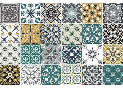 Produktbild von Wandaufkleber – Selbstklebende Fliesenaufkleber für Küche und Bad – 24 CLAFIA Fliesenaufkleber – 24 Aufkleber 15 x 15 cm