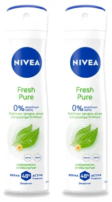 Immagine prodotto di 2 spray deodoranti NIVEA Fresh Pure, senza alluminio, 150 ml, confezione , 2 pezzi