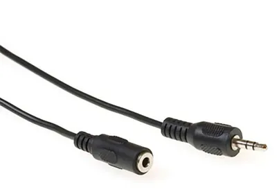 Zdjęcie produktu dla ACT AK2031, 3.5mm, Żeńska, 3.5mm, Męska, 5 m, Czarny