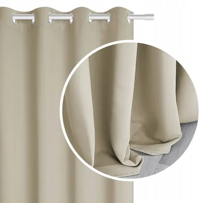 Zdjęcie produktu dla Zasłona z plisowanego wzoru, gotowa do zawieszenia, z ozdobnymi koralikami i aplikacjami, 140x250 cm