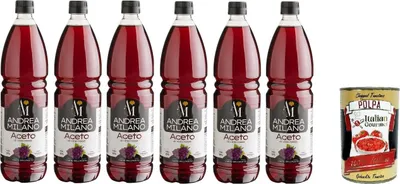 Produktbild von 6x ANDREA MILANO Rotweinessig 1lt+ Italian Gourmet polpa 400g