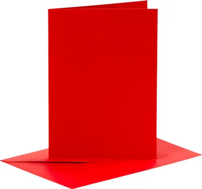 Zdjęcie produktu dla Creativ Company 23019, C6 (114 x 162 mm), Czerwony, A6 (105 x 148 mm), Papier, 230 g/m², 110 g/m²