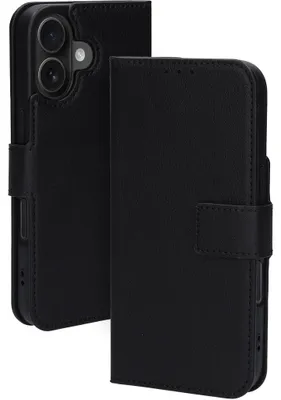 Produktbild von Mobiparts MP-127201, Geldbörsenhülle, Apple, iPhone 16, 15,5 cm (6.1"), Schwarz